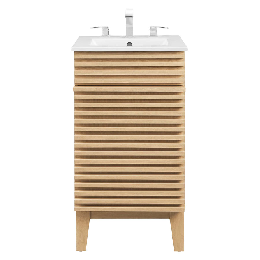 Vera 18" Bathroom Vanity Cabinet in Oak White
