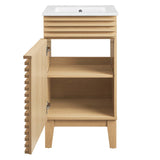 Vera 18" Bathroom Vanity Cabinet in Oak White