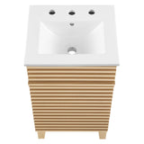 Vera 18" Bathroom Vanity Cabinet in Oak White