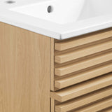 Vera 18" Bathroom Vanity Cabinet in Oak White