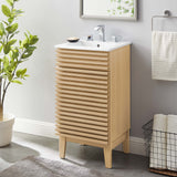 Vera 18" Bathroom Vanity Cabinet in Oak White