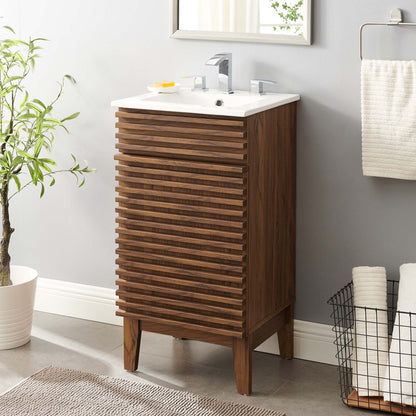 Render 18" Bathroom Vanity Cabinet by Furniture For America