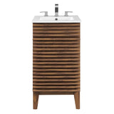 Vera 18" Bathroom Vanity Cabinet in Walnut White