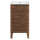 Vera 18" Bathroom Vanity Cabinet in Walnut White