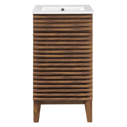 Render 18" Bathroom Vanity Cabinet in Walnut White