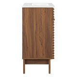 Vera 18" Bathroom Vanity Cabinet in Walnut White