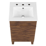 Vera 18" Bathroom Vanity Cabinet in Walnut White