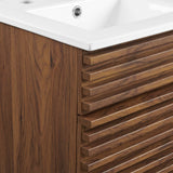 Vera 18" Bathroom Vanity Cabinet in Walnut White