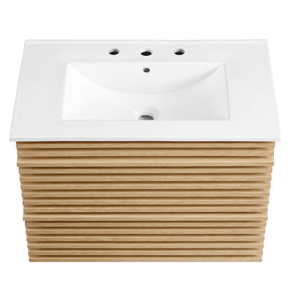 Render 30" Wall-Mount Bathroom Vanity by Furniture For America