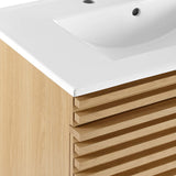 Vera 30" Wall-Mount Bathroom Vanity in Oak White