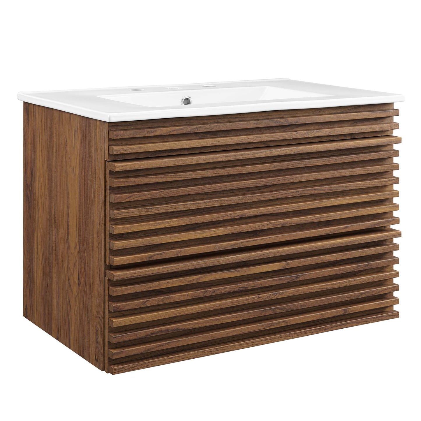 Render 30" Wall-Mount Bathroom Vanity by Furniture For America