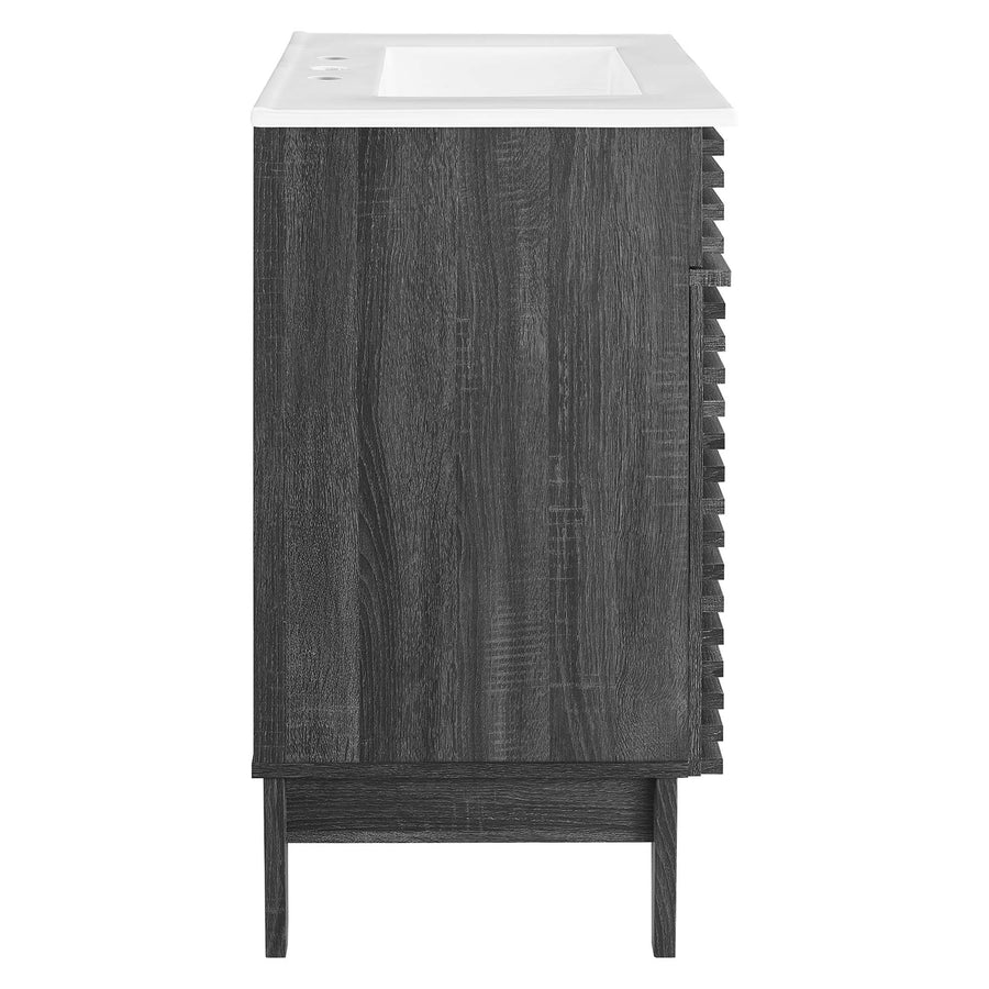 Vera 30" Bathroom Vanity Cabinet in Charcoal White