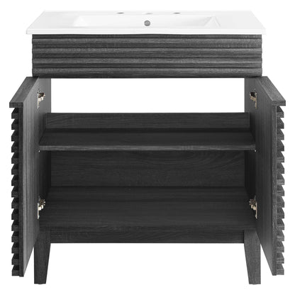 Render 30" Bathroom Vanity Cabinet by Furniture For America