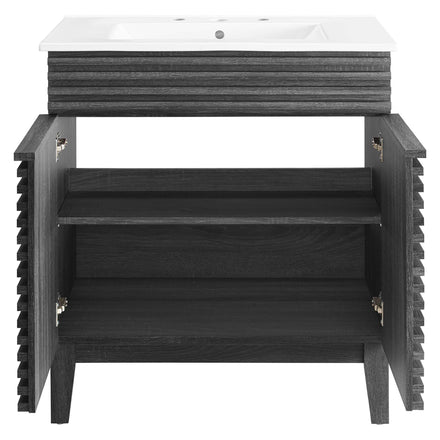 Render 30" Bathroom Vanity Cabinet in Charcoal White