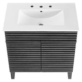 Vera 30" Bathroom Vanity Cabinet in Charcoal White
