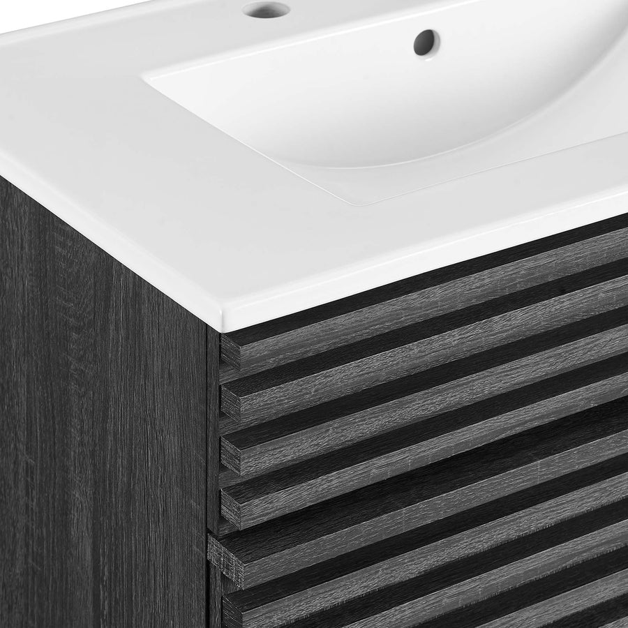 Vera 30" Bathroom Vanity Cabinet in Charcoal White