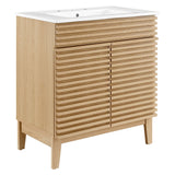 Vera 30" Bathroom Vanity Cabinet in Oak White