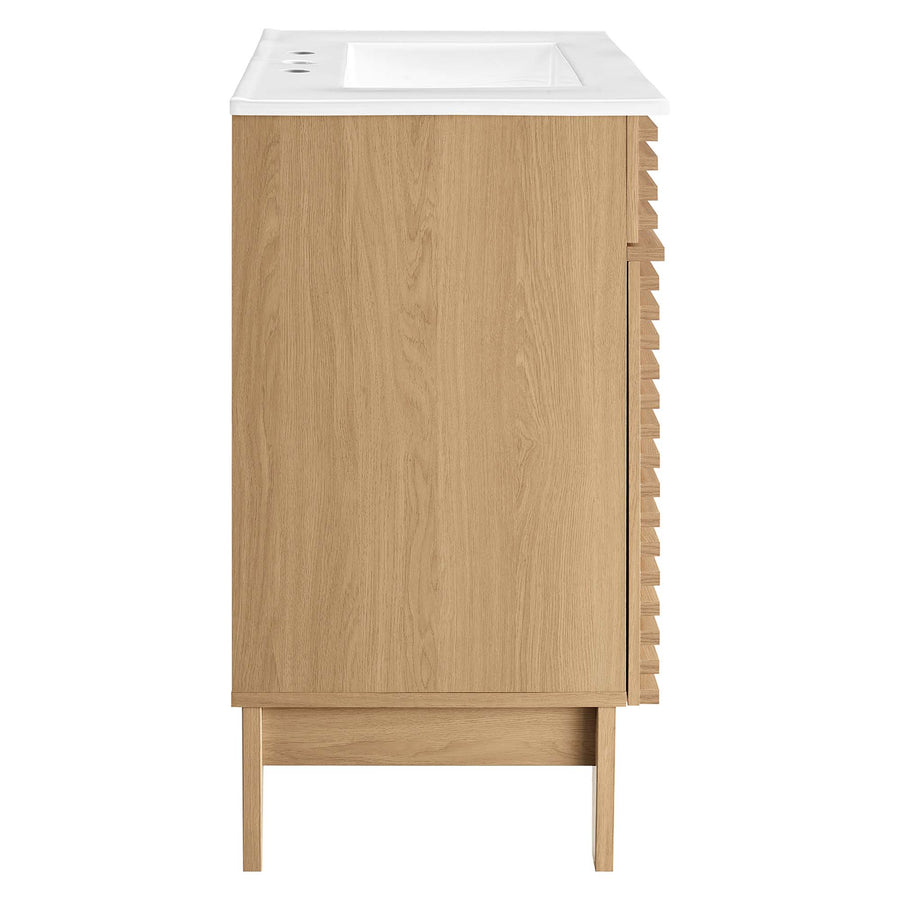 Vera 30" Bathroom Vanity Cabinet in Oak White