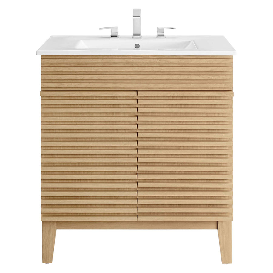 Vera 30" Bathroom Vanity Cabinet in Oak White