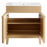 Vera 30" Bathroom Vanity Cabinet in Oak White