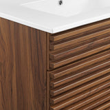 Vera 30" Bathroom Vanity Cabinet in Walnut White