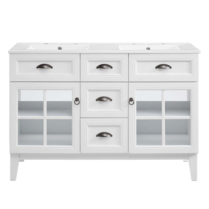 Isle 48" Double Bathroom Vanity Cabinet by Furniture For America