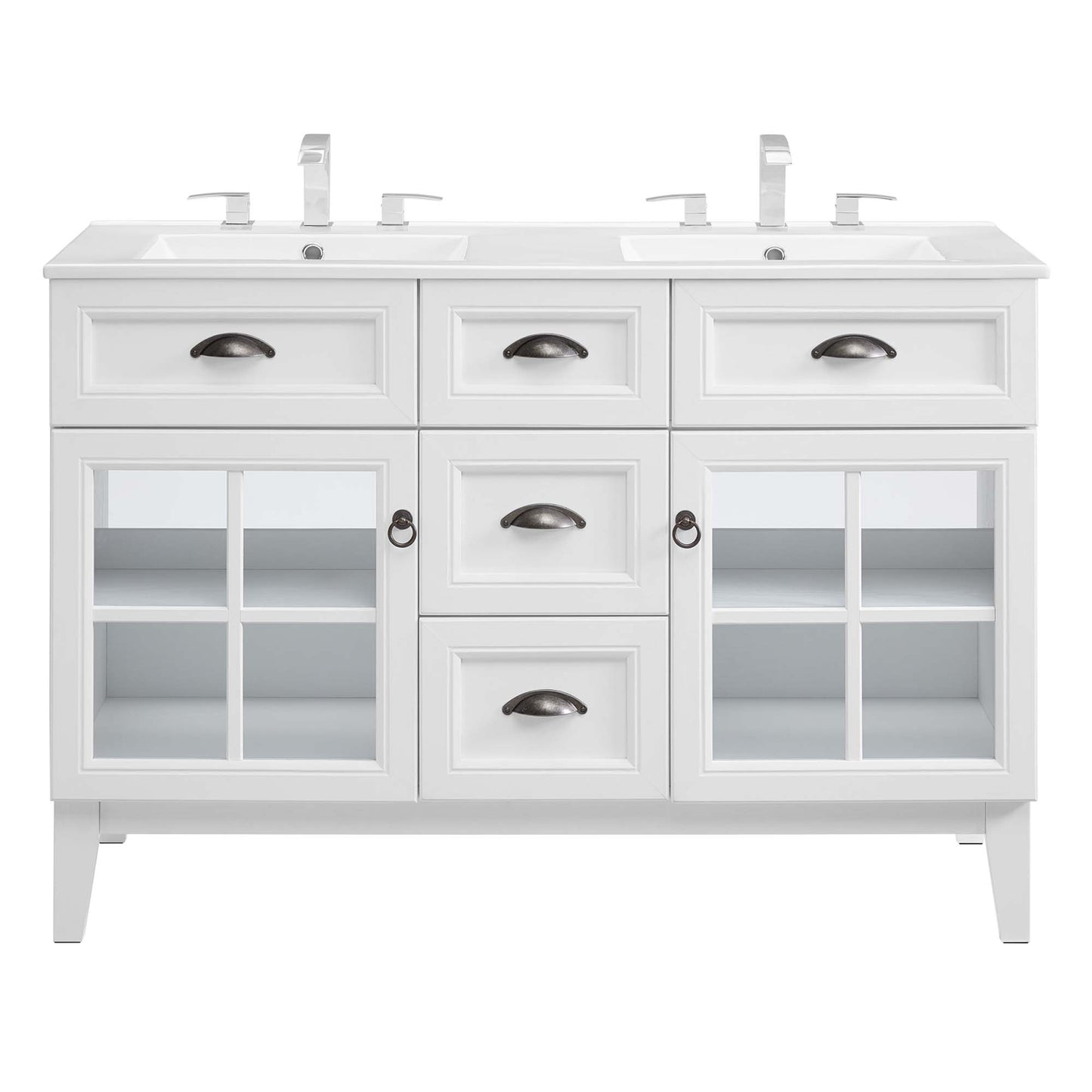 Isle 48" Double Bathroom Vanity Cabinet by Furniture For America