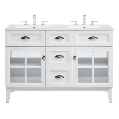 Isle 48" Double Bathroom Vanity Cabinet by Furniture For America