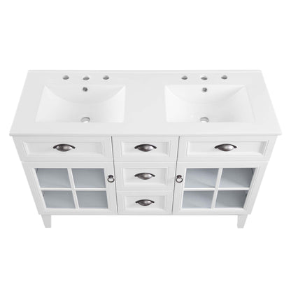 Isle 48" Double Bathroom Vanity Cabinet by Furniture For America