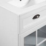 Vance 48" Double Bathroom Vanity Cabinet in White White
