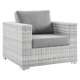 Sienna 3-Piece Outdoor Patio Set in Light Gray Gray