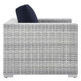 Sienna 3-Piece Outdoor Patio Set in Light Gray Navy