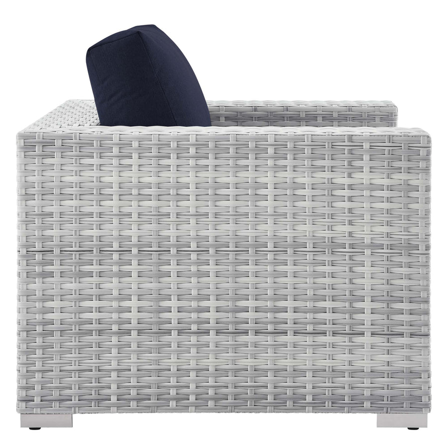 Sienna 3-Piece Outdoor Patio Set in Light Gray Navy