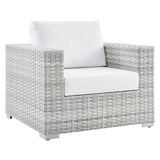 Sienna 3-Piece Outdoor Patio Set in Light Gray White