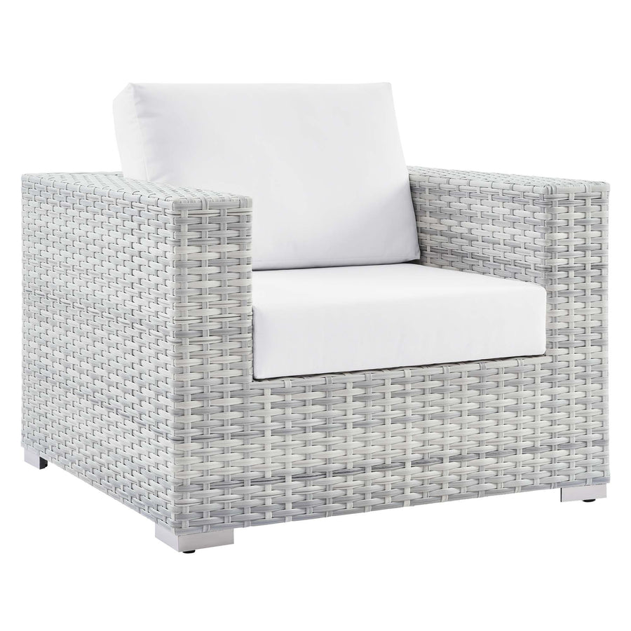 Sienna 3-Piece Outdoor Patio Set in Light Gray White