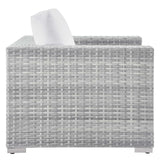 Sienna 3-Piece Outdoor Patio Set in Light Gray White