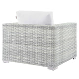 Sienna 3-Piece Outdoor Patio Set in Light Gray White