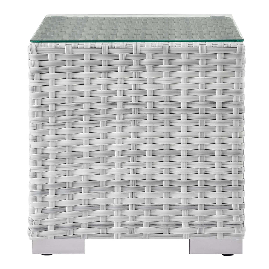 Sienna 3-Piece Outdoor Patio Set in Light Gray White