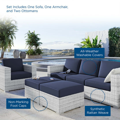 Convene 4-Piece Outdoor Patio Set by Furniture For America