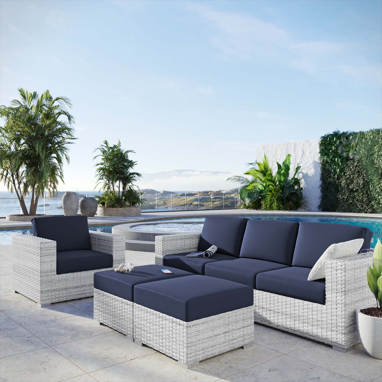 Convene 4-Piece Outdoor Patio Set by Furniture For America