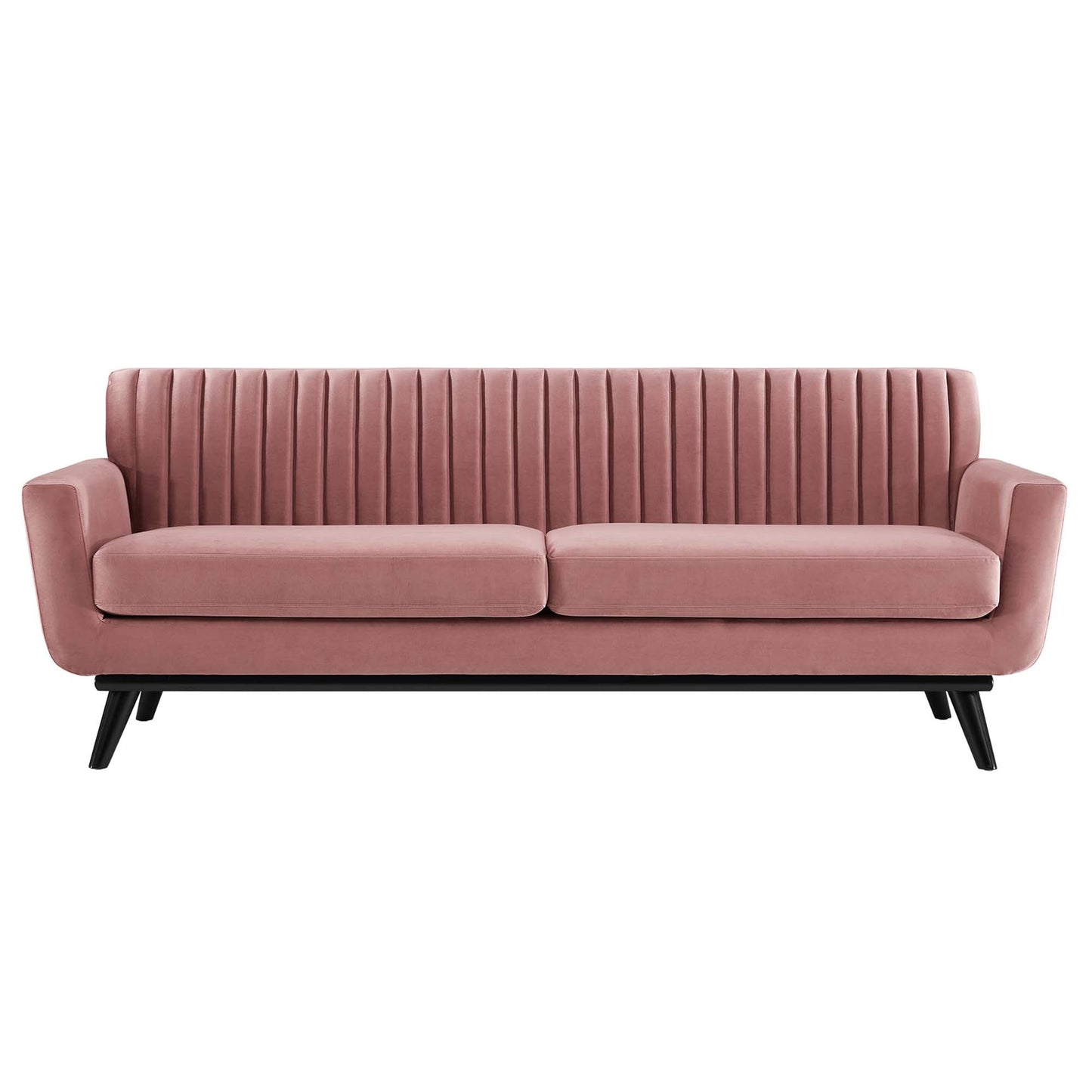 Engage Channel Tufted Performance Velvet Sofa by Furniture for America