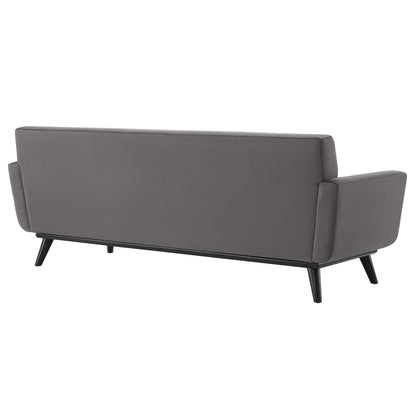 Engage Channel Tufted Performance Velvet Sofa by Furniture for America