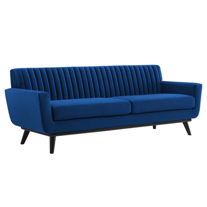Engage Channel Tufted Performance Velvet Sofa by Furniture for America