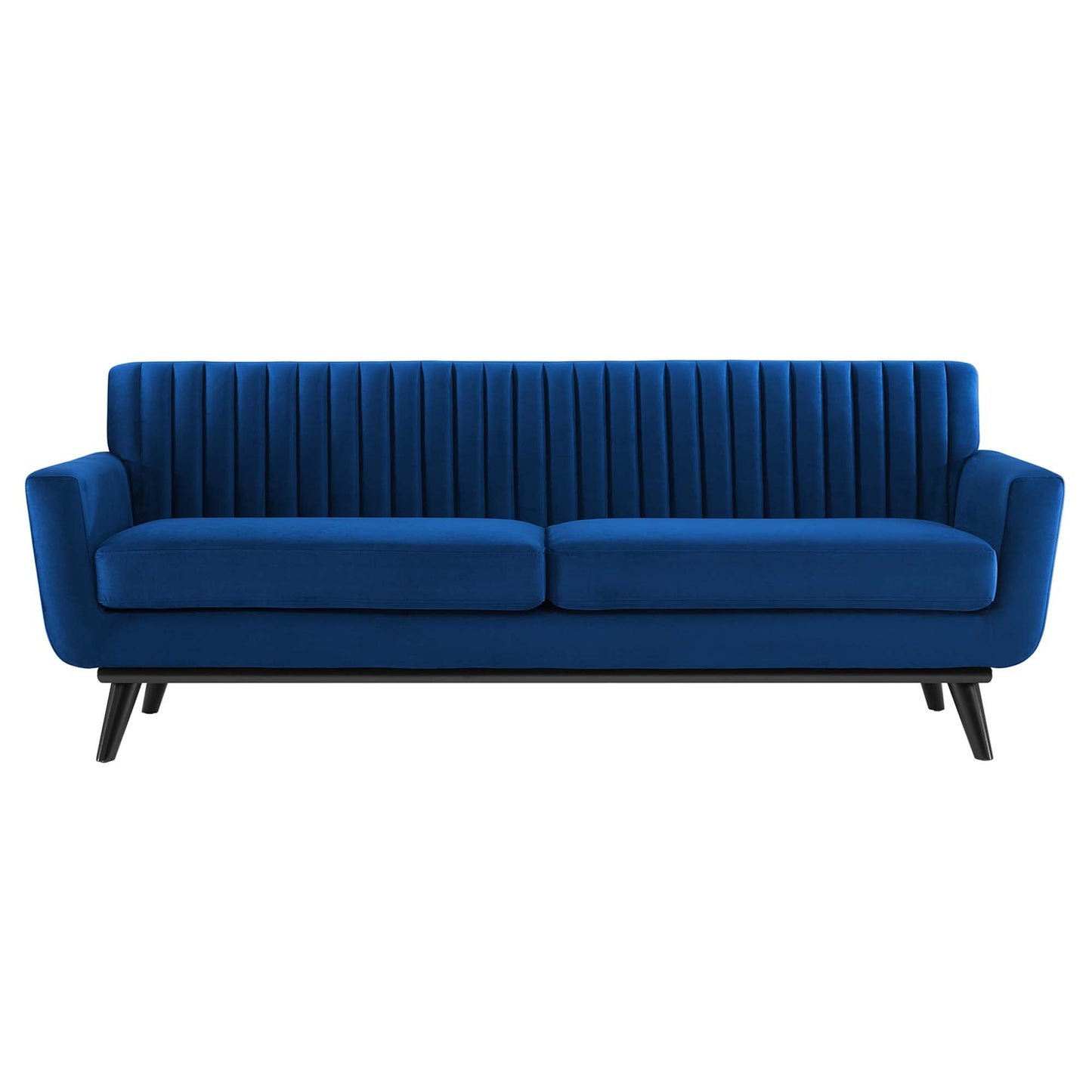 Engage Channel Tufted Performance Velvet Sofa by Furniture for America
