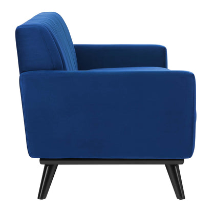 Engage Channel Tufted Performance Velvet Sofa by Furniture for America