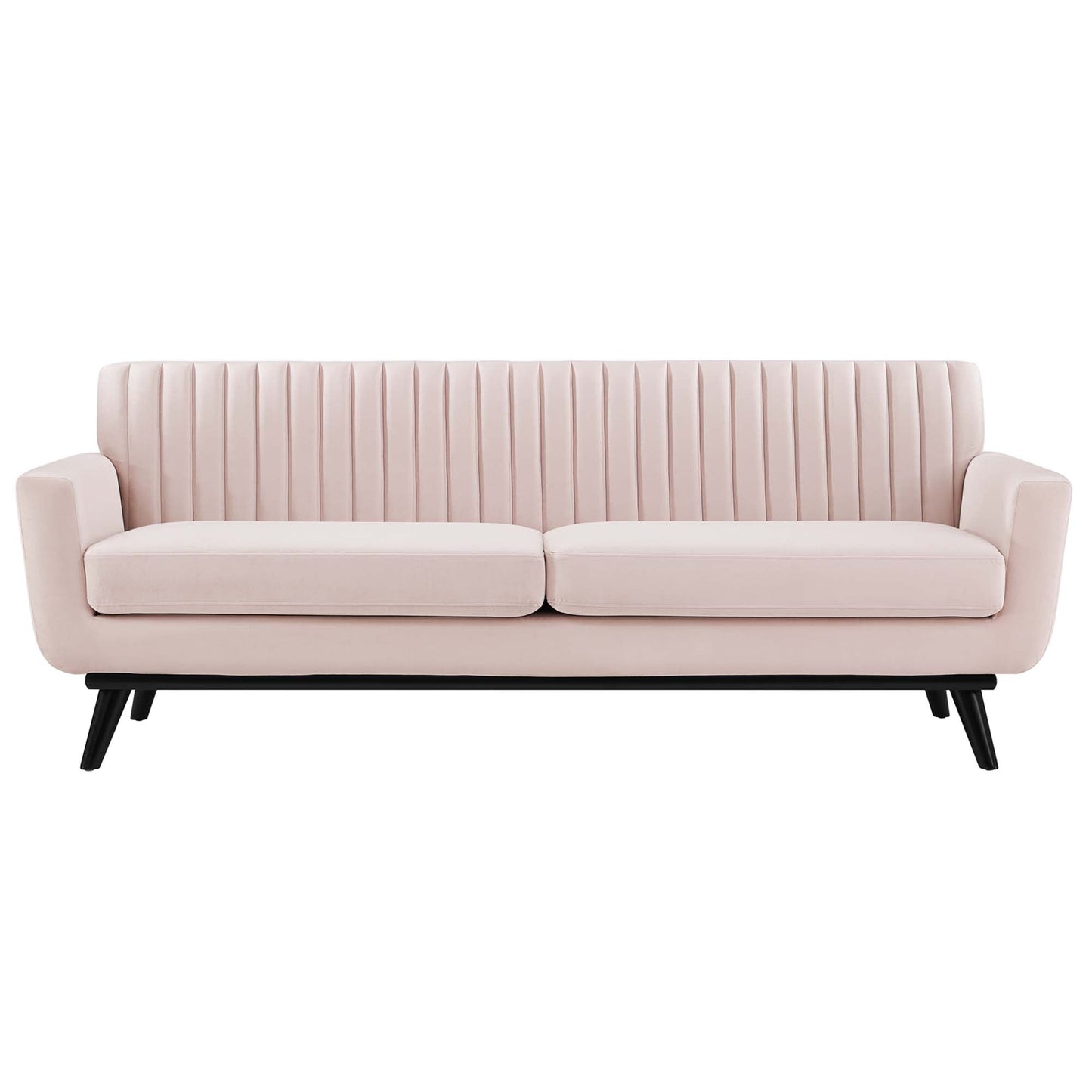Engage Channel Tufted Performance Velvet Sofa by Furniture for America