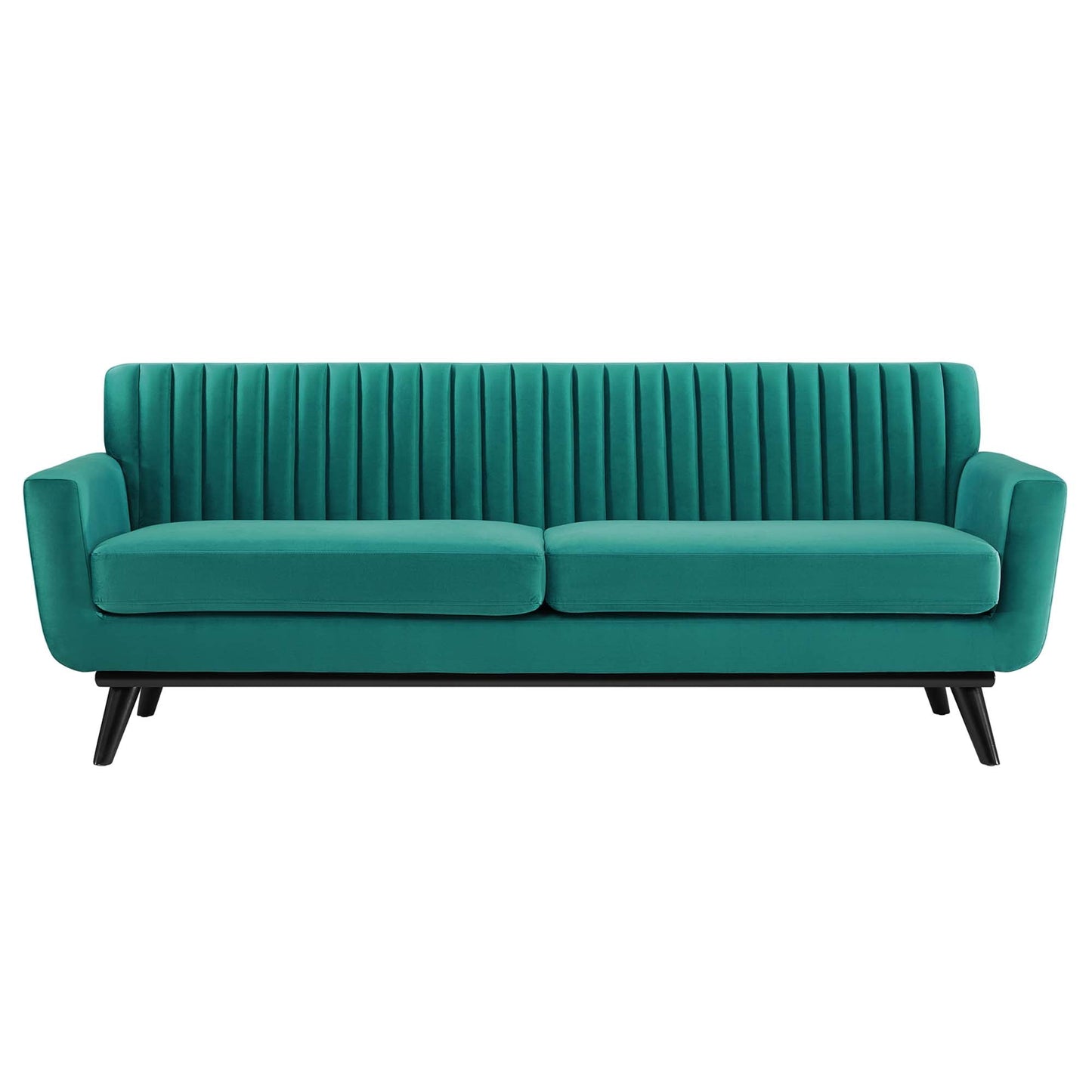 Engage Channel Tufted Performance Velvet Sofa by Furniture for America