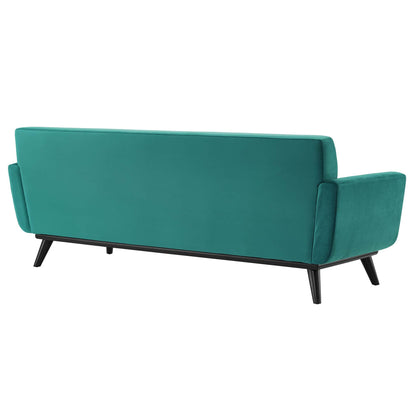 Engage Channel Tufted Performance Velvet Sofa by Furniture for America