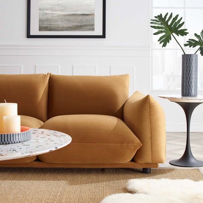 Copious Performance Velvet Sofa by Furniture for America