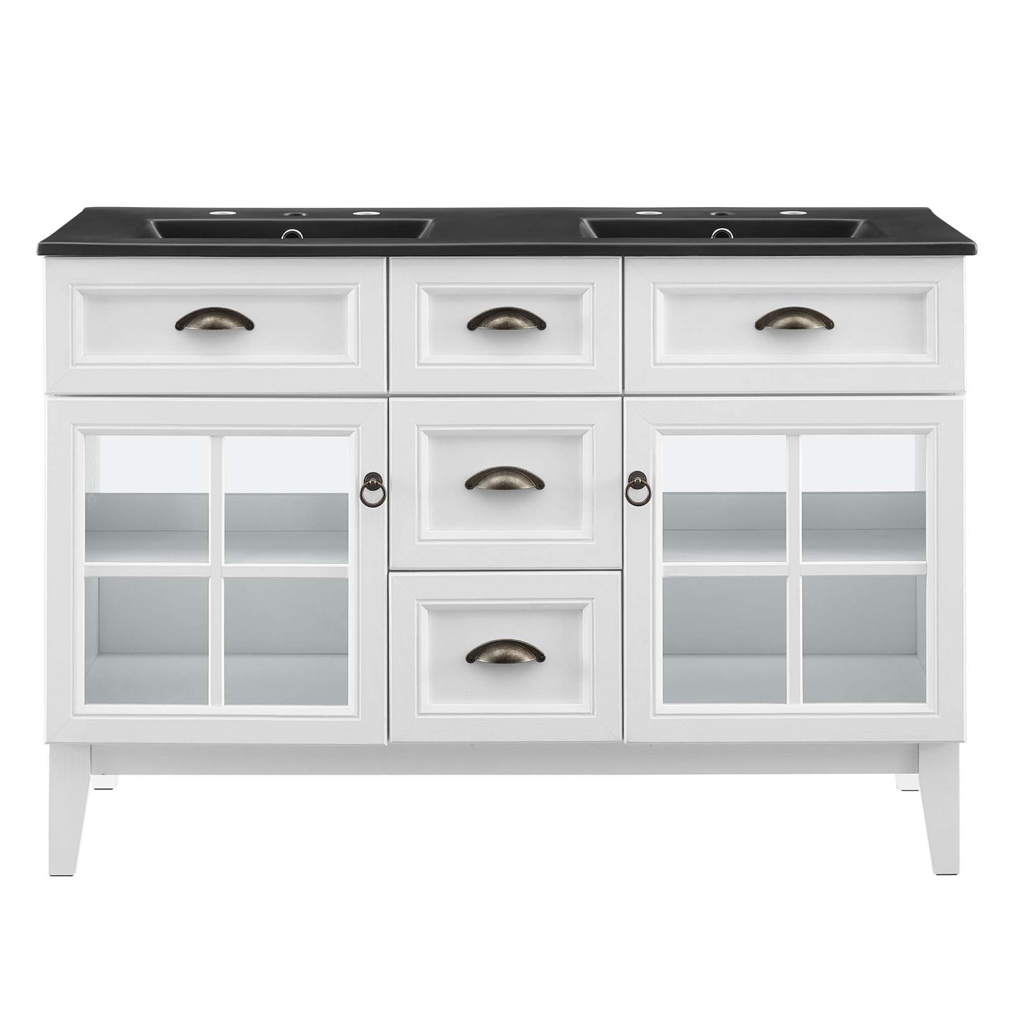 Isle 48" Double Bathroom Vanity Cabinet by Furniture For America